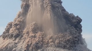 Krakatoa volcano explodes spectacular huge eruption two months before 2018 tsunami [upl. by Koressa]