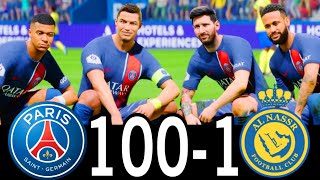 FC 24 MESSI RONALDO NEYMAR amp MBAPPE  ALL STARS  AL NASSR 1001 PSG fc25 [upl. by Larisa]