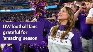 UW football fans grateful for amazing season [upl. by Teyut]