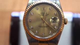 Rolex Oyster Perpetual Datejust 16233 Movement of Seconds Hand [upl. by Leasia]