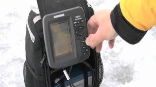 Humminbird 385ci GPS Sonar and Flasher Use On the Ice [upl. by Eahsat]