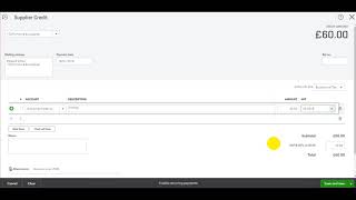 QuickBooks Online Tutorial  Part 12  Adding Supplier Credit Notes [upl. by Alice54]