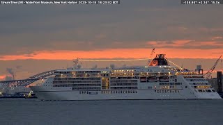 MS Europa 2s New York Harbor Twilight Departure on October 18 2023 [upl. by Rainger529]