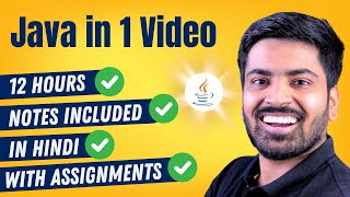 Complete Java in one Video  Java Tutorial For Beginners in Hindi with Notes 🔥 [upl. by Pepper151]