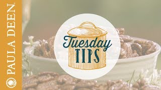 Baked Pecans Recipe  Tuesday Tips [upl. by Tera]