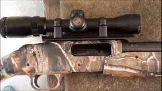 Rifled Slug Barrel on the Mossberg Camo 500 Range Review [upl. by Aihsinat]