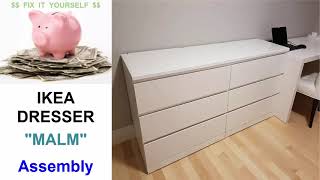 Build With Us IKEA MALM 6 Drawer Dresser MEETTHEBLACKFAMILY Time Lapse [upl. by Nonna]