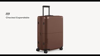 Unboxing review July Checked Expandable 80L Suitcase [upl. by Eelsel79]