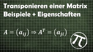 Transponieren einer Matrix [upl. by Elaina]