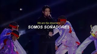 Jungkook  Dreamers FIFA World Cup Qatar 2022 Opening Ceremony Traducido al español  Lyrics [upl. by Pachton]