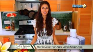 How to Make Fresh Apple Lemon Ginger Juice [upl. by Atiniv370]