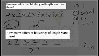 Bit String Examples Video 4  Counting Discrete Maths  Physics World [upl. by Chandra445]