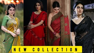 😍New saree collection🎊🎉❤️kathpadar sareefrill sareeblack saree collection PratikshaBankar [upl. by Niawat]