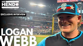 Logan Webb talks MLB all star game and celebrates being selected as a mlb all star pitcher [upl. by Nagorb]