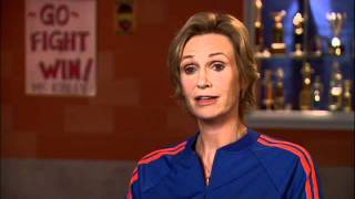 GLEE Season 3 interviews  Jane Lynch Sue [upl. by Idrahs]