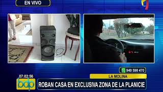 La Molina delincuentes roban casa en exclusiva zona de la Planicie [upl. by Carmelo]