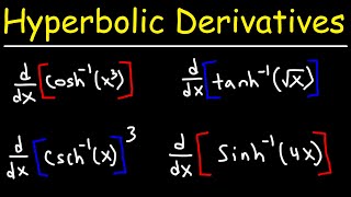 Derivatives of Inverse Hyperbolic Functions [upl. by Ellenehs]