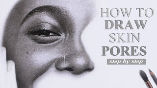 How to draw skin pores  cheek pores [upl. by Drew]