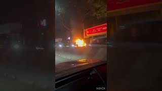 Volkswagen Vento Car caught fire near Kadugodi Bangalore volkswagenvento [upl. by Gabey652]