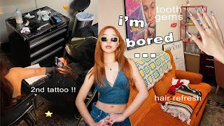 i’m bored with how i look …  new tattoo tooth gems hair [upl. by Beitch532]