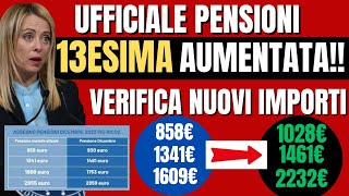 PENSIONI 2023 TUTTE LE TREDICESIME AUMENTATE DELL81 NETTO VERIFICA IMPORTI CON TABELLE [upl. by Sarilda]