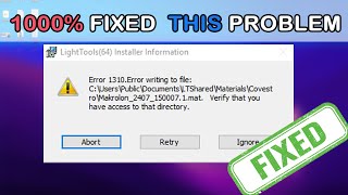 How to Fix Error writing to file 1310 [upl. by Zetnwahs]