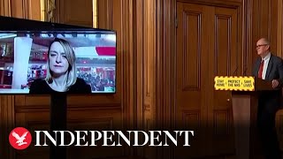 Laura Kuenssberg complains about Boris Johnson in hot mic blunder [upl. by Ahsiuqel]