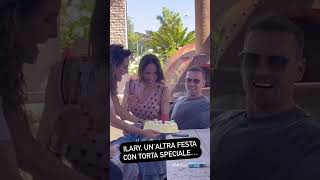 Ilary Blasi unaltra festa con torta speciale [upl. by Reyna]