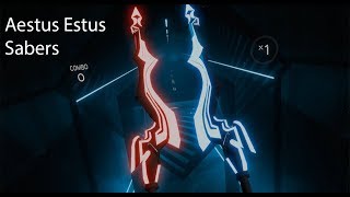 Aestus Estus sabers Beatsaber Mods [upl. by Erodavlas416]