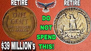 Top 50 BAD CONDITION WHEAT PENNIES RARE QUARTER DOLLAR COINS WORTH A LOT OF MONEY PENNY TO LOOK FOR [upl. by Gowrie796]