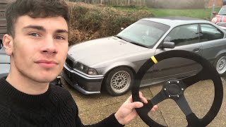 E36 gets a NEW STEERING WHEEL  AIR BAG DRAMA [upl. by Eedia807]