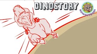 The Making of TRex chases Triceratops  Dinosaur Songs from Dinostory by Howdytoons [upl. by Nivanod]