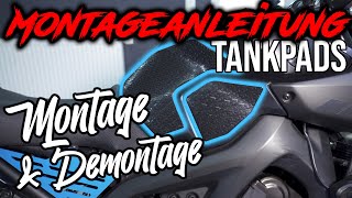 Stompgrip Tankpads  Montage Anleitung für schwarz  transparent  Demontage [upl. by Aneekan]