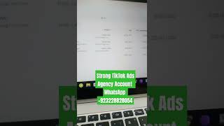 Get Strong TikTok Ads Agency Account Pakistan  TikTok ads Agency Account Worldwide [upl. by Zzahc660]