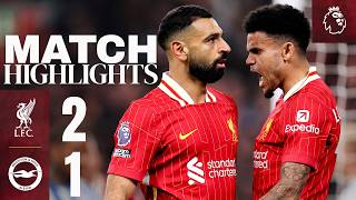 Highlights Salah STUNNER Completes QuickFire Comeback  Liverpool 21 Brighton [upl. by Euqinomod]