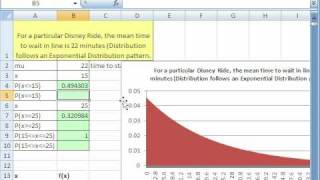 Excel Statistics 73 Exponential Probability EXPONDIST function [upl. by Vidovik]