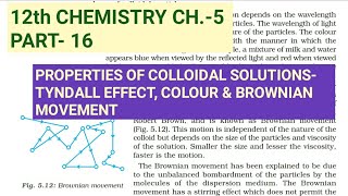 12th Chemistry Ch5Part16Properties of colloidal solutionsStudy with Farru [upl. by Lasser933]