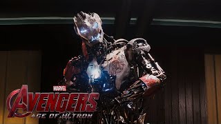 The AvengersAge of Ultron  Ultron attacks The Avengers HD [upl. by Bardo]