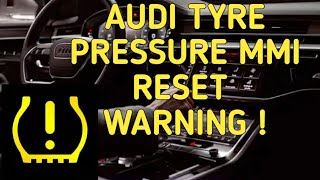 Resetting Tire Pressure 2017 Audi Allroad [upl. by Ynnig]