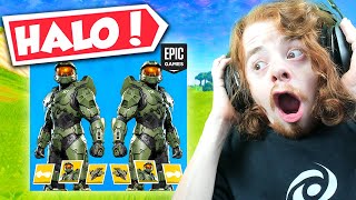 MASTER CHIEF SKIN GAMEPLAY IN FORTNITE [upl. by Ambrosane923]