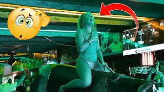 Pretty Girl Ride on Benidorm Bull  Mechanical Bull 4K  Spain Resort September 2024 [upl. by Rabush41]