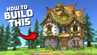 How to Build a Overgrown Medieval House  Minecraft Tutorial [upl. by Jovia]