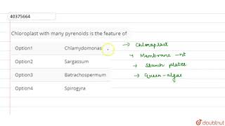 Chloroplast with many pyrenoids is the feature of [upl. by Kcirreg]