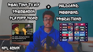 NFL ASMR  Reacting to Preseason Picks  Wildcard Predictions LoFi [upl. by Brittney970]