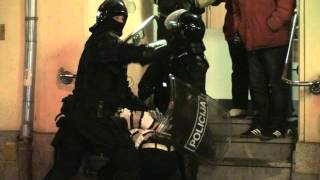 Violent police arrest of protester in Maribor [upl. by Livvie]