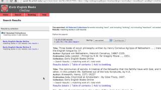 Searching Early English Books OnlineText Creation Partnership EEBOTCP [upl. by Seigler756]