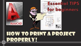 Autocad  How to print properly Scale the paper [upl. by Akerahs]