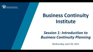 Introduction to Business Continuity Planning [upl. by Matheson]