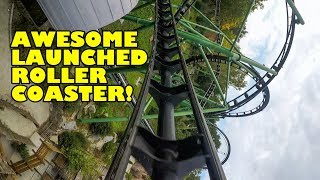 Freischütz Launched Roller Coaster Front Seat POV Bayern Park Germany [upl. by Zalucki]