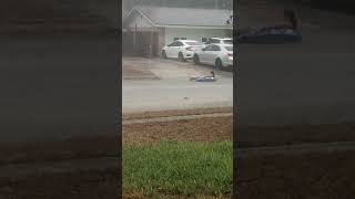 Child Celebrates Birthday Tubing Down Flooded Texas Road [upl. by O'Connell]